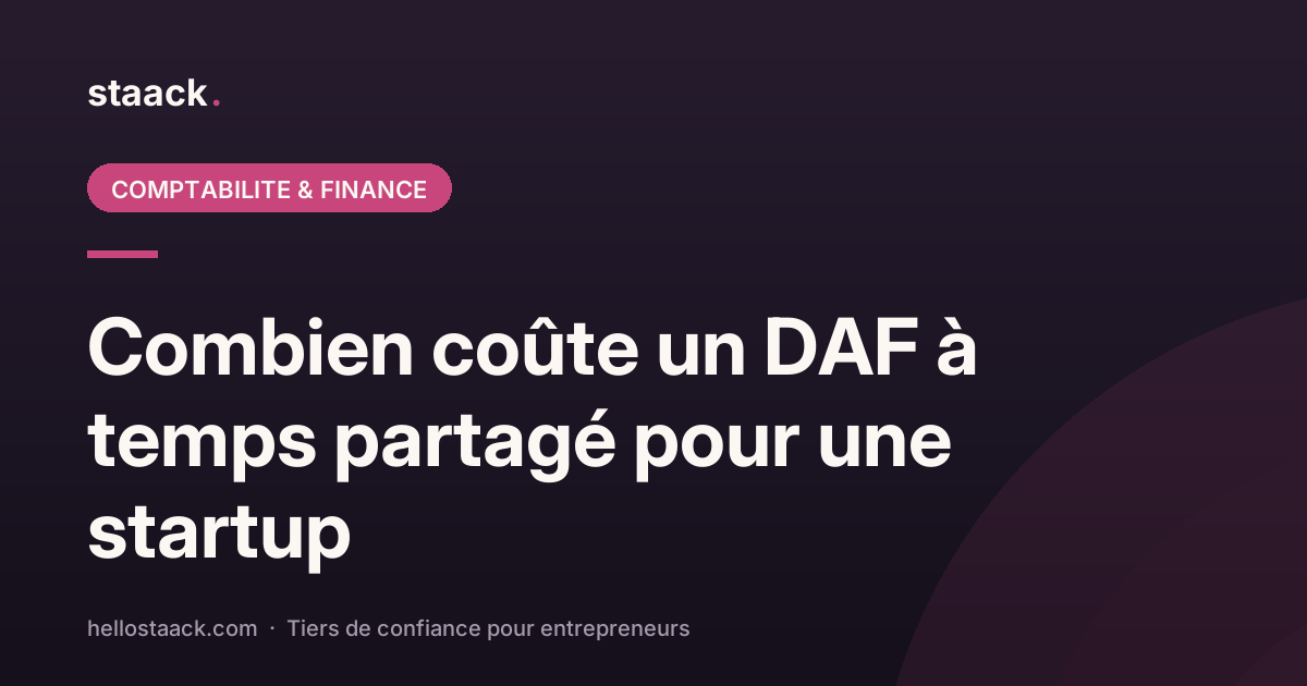 Combien coûte un DAF à temps partagé startup ?