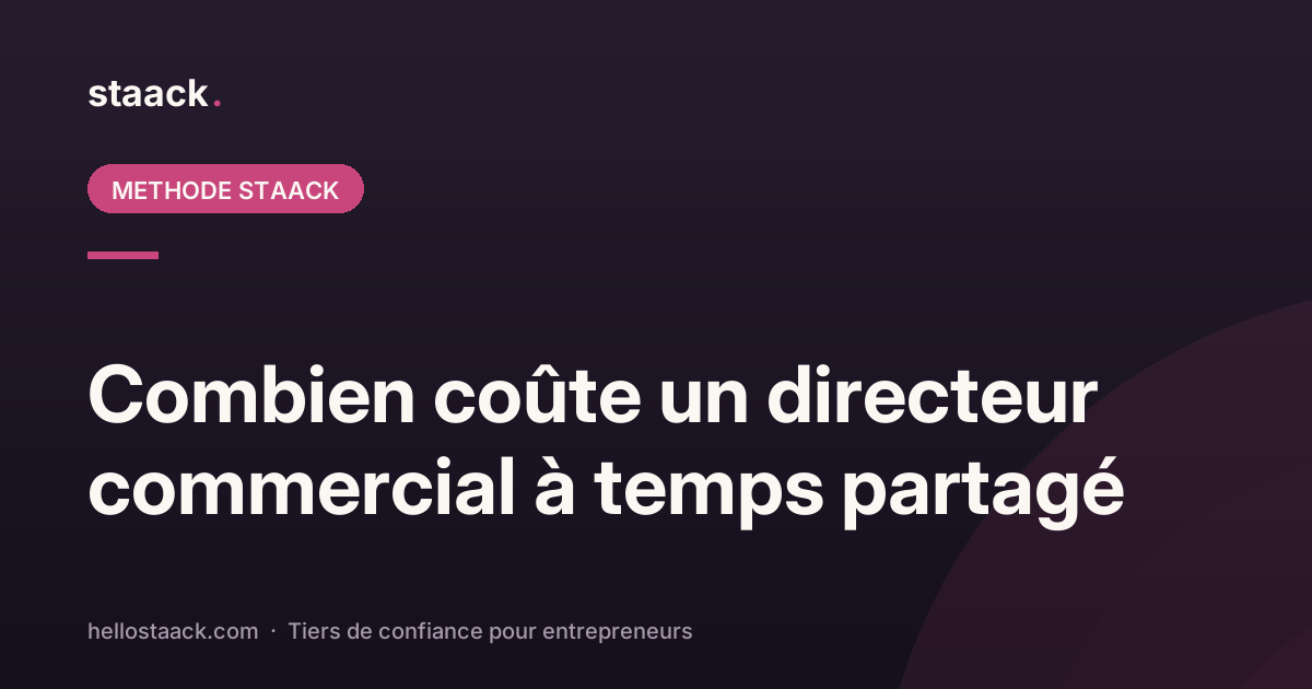 Prix d'un directeur commercial à temps partagé