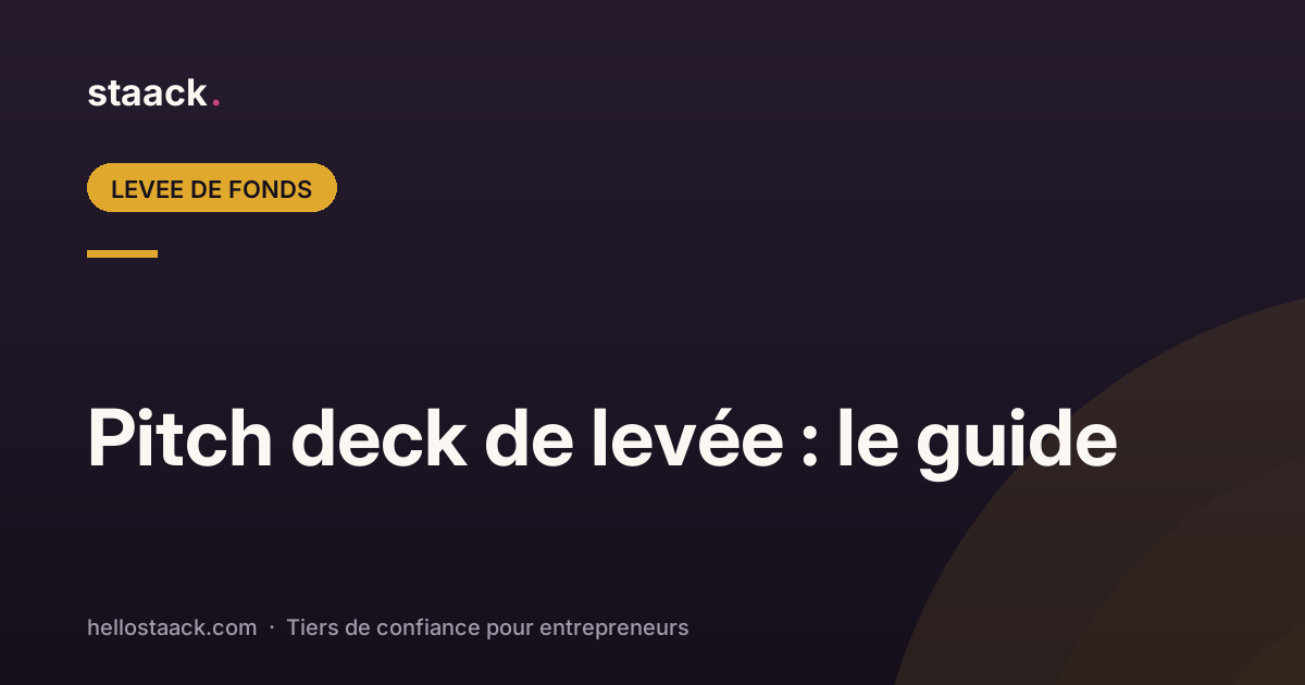 Pitch deck de levée : le guide startup