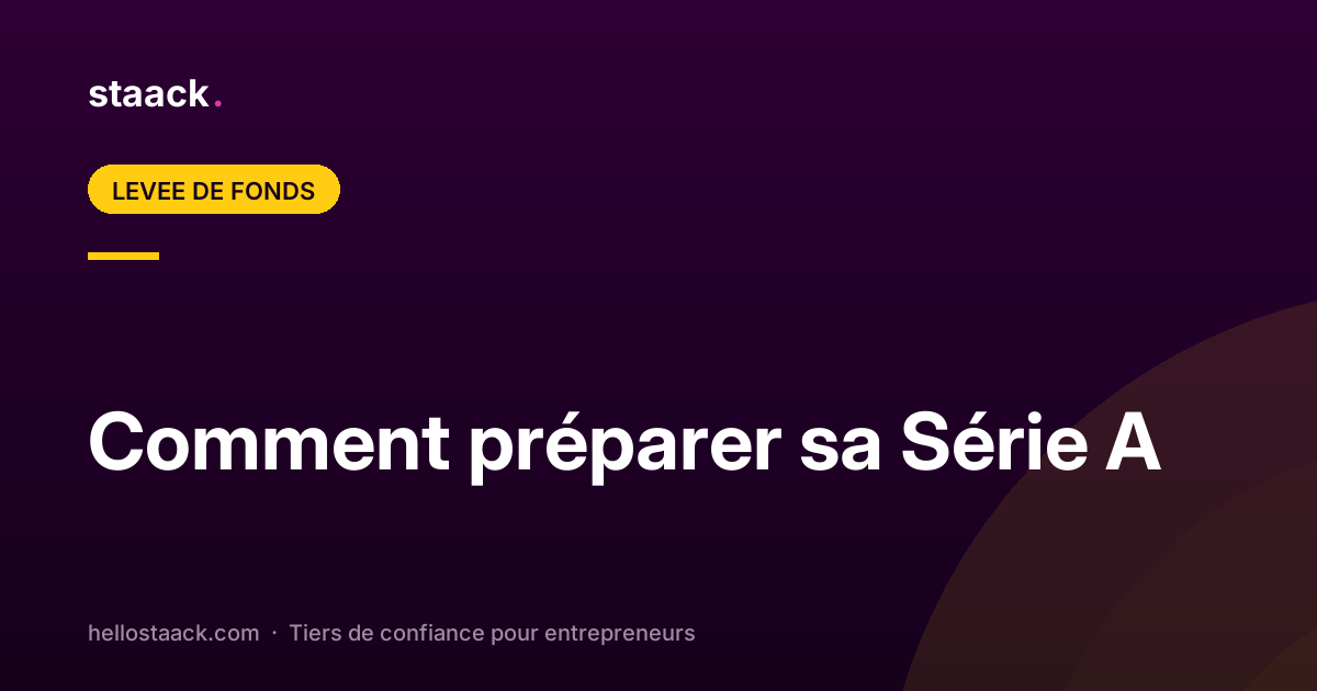 Comment préparer sa Série A ?